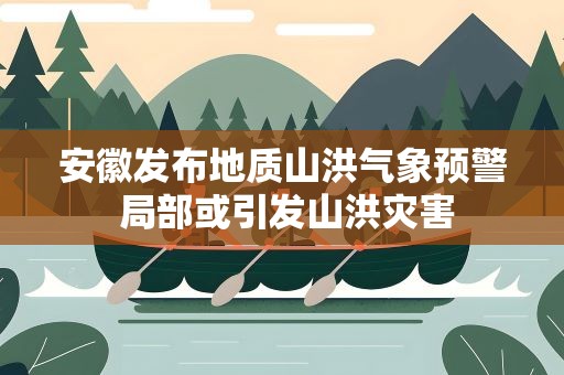 安徽发布地质山洪气象预警 局部或引发山洪灾害