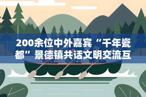 200余位中外嘉宾“千年瓷都”景德镇共话文明交流互鉴