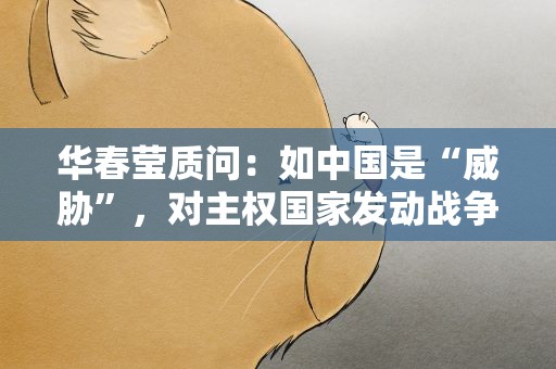 华春莹质问：如中国是“威胁”，对主权国家发动战争的G7是什么
