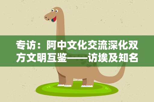 专访：阿中文化交流深化双方文明互鉴——访埃及知名汉学家法尔贾尼