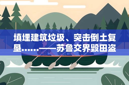 填埋建筑垃圾、突击倒土复垦……——苏鲁交界毁田盗采砂石调查