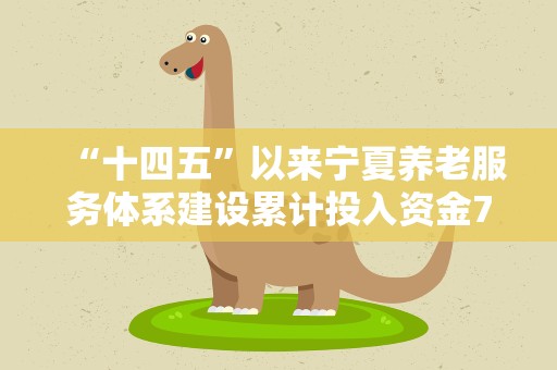 “十四五”以来宁夏养老服务体系建设累计投入资金7.91亿元