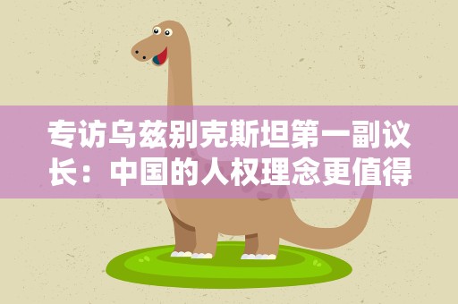 专访乌兹别克斯坦第一副议长：中国的人权理念更值得借鉴