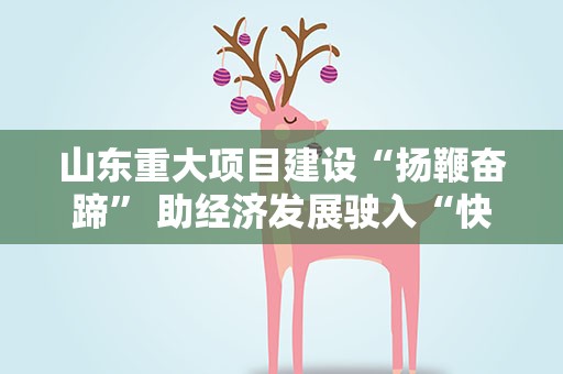 山东重大项目建设“扬鞭奋蹄” 助经济发展驶入“快车道”