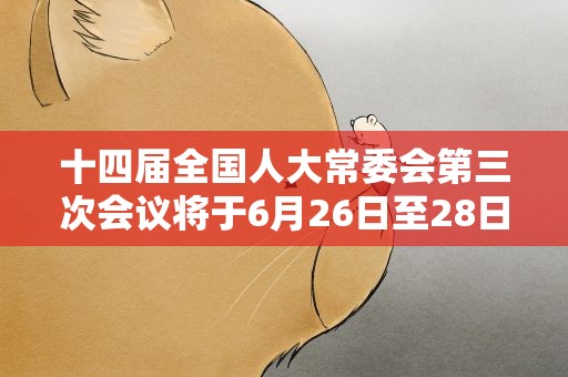 十四届全国人大常委会第三次会议将于6月26日至28日举行