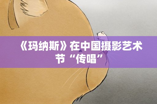 《玛纳斯》在中国摄影艺术节“传唱”