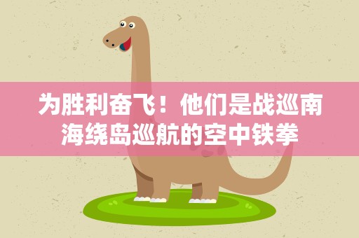 为胜利奋飞！他们是战巡南海绕岛巡航的空中铁拳