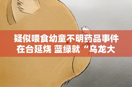 疑似喂食幼童不明药品事件在台延烧 蓝绿就“乌龙大案”展开角力