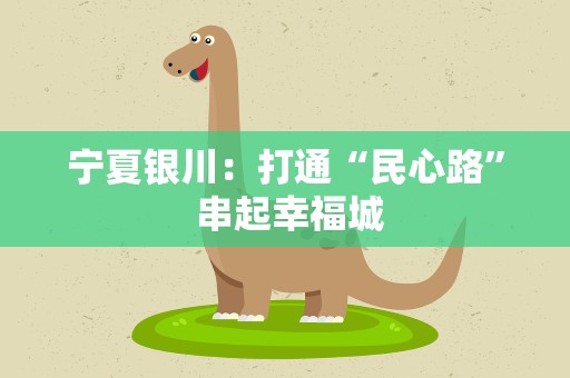 宁夏银川：打通“民心路” 串起幸福城