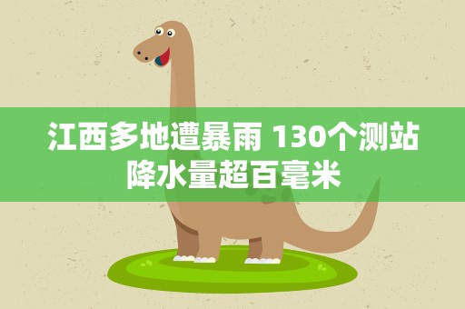 江西多地遭暴雨 130个测站降水量超百毫米