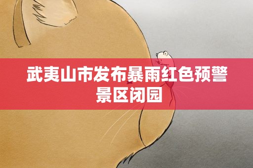 武夷山市发布暴雨红色预警 景区闭园