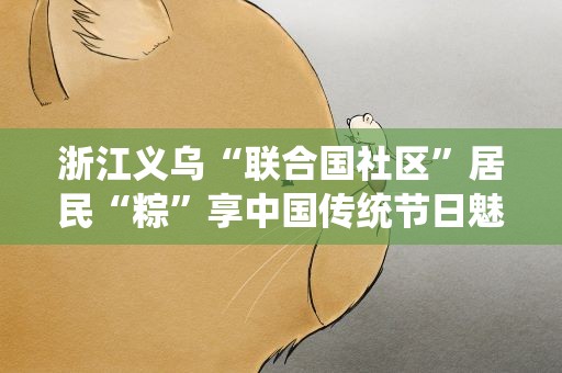 浙江义乌“联合国社区”居民“粽”享中国传统节日魅力