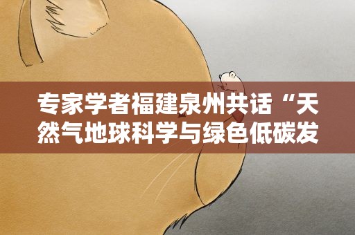 专家学者福建泉州共话“天然气地球科学与绿色低碳发展”