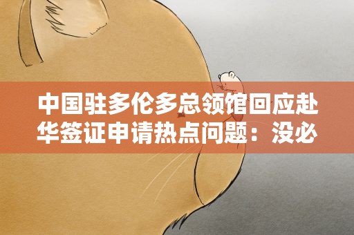 中国驻多伦多总领馆回应赴华签证申请热点问题：没必要着急“抢号”