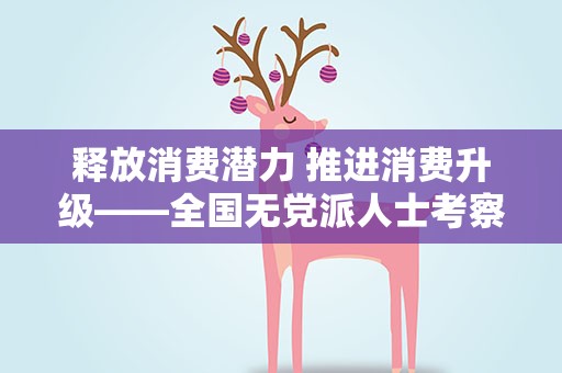 释放消费潜力 推进消费升级——全国无党派人士考察团在沪开展调研