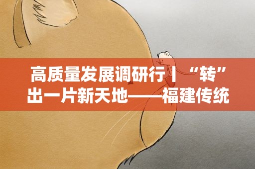 高质量发展调研行丨“转”出一片新天地——福建传统产业转型升级一线观察