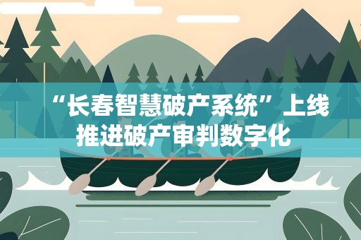 “长春智慧破产系统”上线 推进破产审判数字化