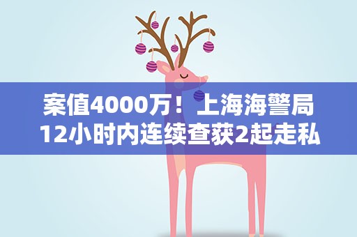 案值4000万！上海海警局12小时内连续查获2起走私冻品案件