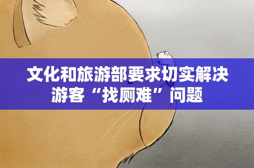 文化和旅游部要求切实解决游客“找厕难”问题