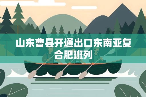 山东曹县开通出口东南亚复合肥班列