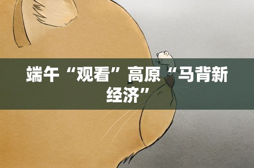端午“观看”高原“马背新经济”