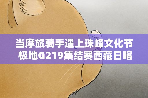 当摩旅骑手遇上珠峰文化节 极地G219集结赛西藏日喀则段启动