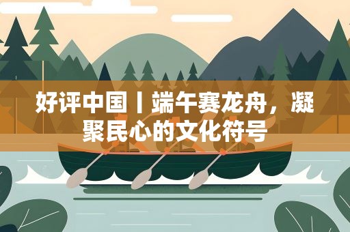 好评中国丨端午赛龙舟，凝聚民心的文化符号