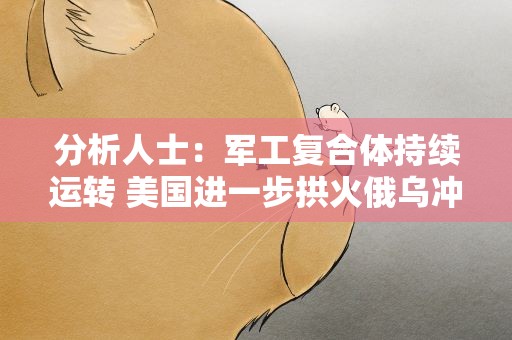 分析人士：军工复合体持续运转 美国进一步拱火俄乌冲突