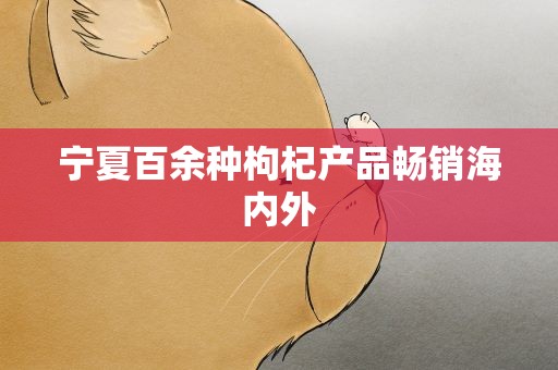 宁夏百余种枸杞产品畅销海内外