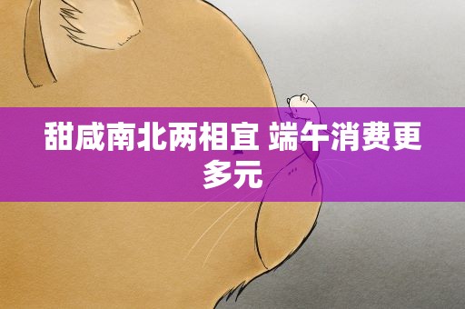 甜咸南北两相宜 端午消费更多元