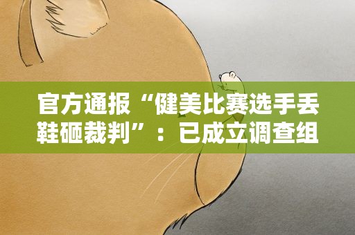 官方通报“健美比赛选手丢鞋砸裁判”：已成立调查组