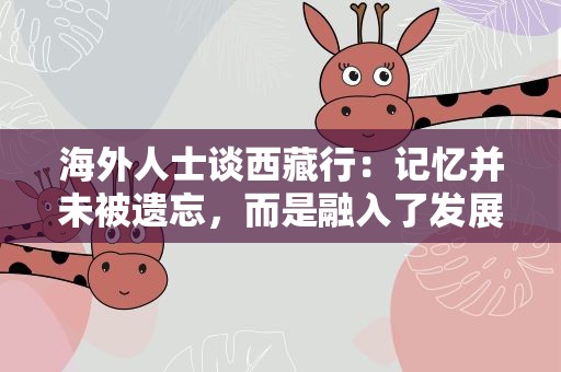 海外人士谈西藏行：记忆并未被遗忘，而是融入了发展的每个环节