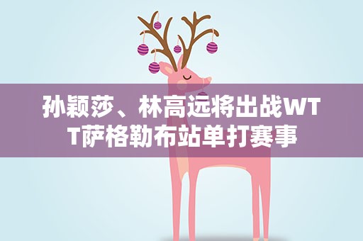 孙颖莎、林高远将出战WTT萨格勒布站单打赛事