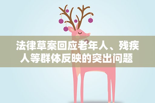 法律草案回应老年人、残疾人等群体反映的突出问题 无障碍环境建设将持续“扩圈”