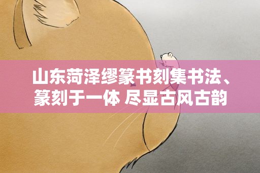 山东菏泽缪篆书刻集书法、篆刻于一体 尽显古风古韵