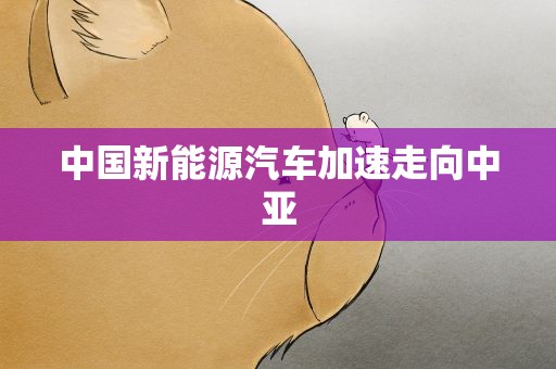 中国新能源汽车加速走向中亚