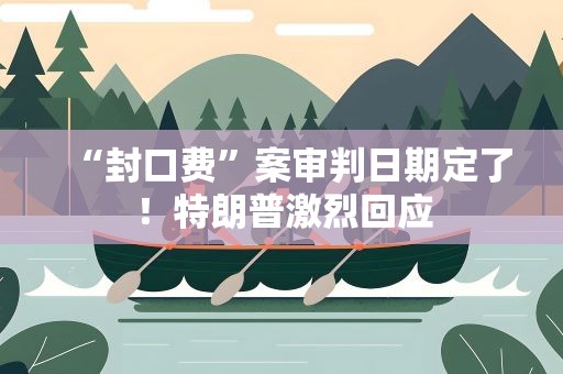 “封口费”案审判日期定了！特朗普激烈回应