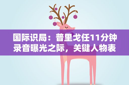 国际识局：普里戈任11分钟录音曝光之际，关键人物表态！