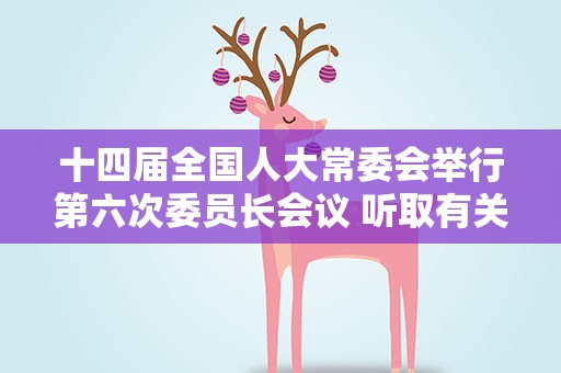 十四届全国人大常委会举行第六次委员长会议 听取有关草案和议案审议情况汇报 赵乐际主持