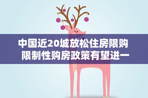 中国近20城放松住房限购 限制性购房政策有望进一步松动