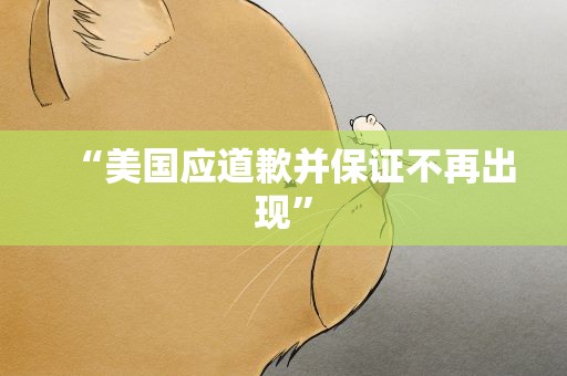 “美国应道歉并保证不再出现”