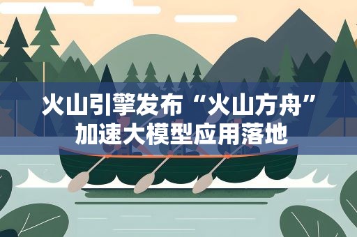 火山引擎发布“火山方舟” 加速大模型应用落地