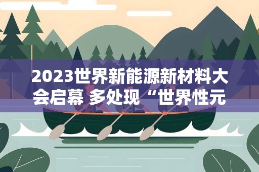 2023世界新能源新材料大会启幕 多处现“世界性元素”