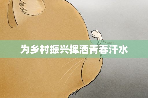 为乡村振兴挥洒青春汗水