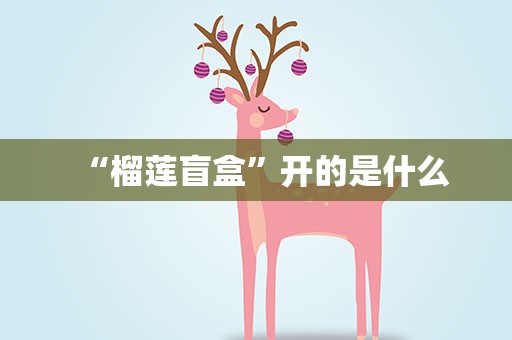“榴莲盲盒”开的是什么