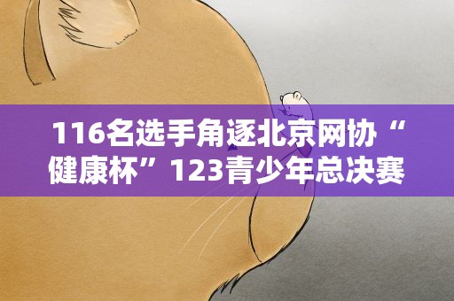 116名选手角逐北京网协“健康杯”123青少年总决赛