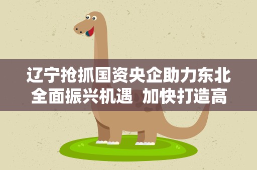 辽宁抢抓国资央企助力东北全面振兴机遇 加快打造高质量项目群