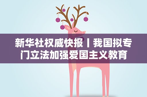 新华社权威快报丨我国拟专门立法加强爱国主义教育