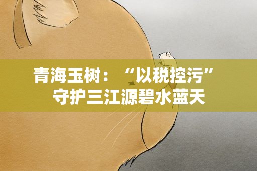 青海玉树：“以税控污” 守护三江源碧水蓝天