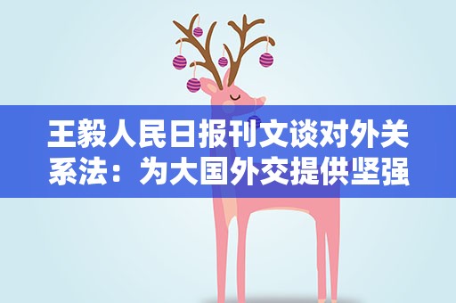 王毅人民日报刊文谈对外关系法：为大国外交提供坚强法治保障